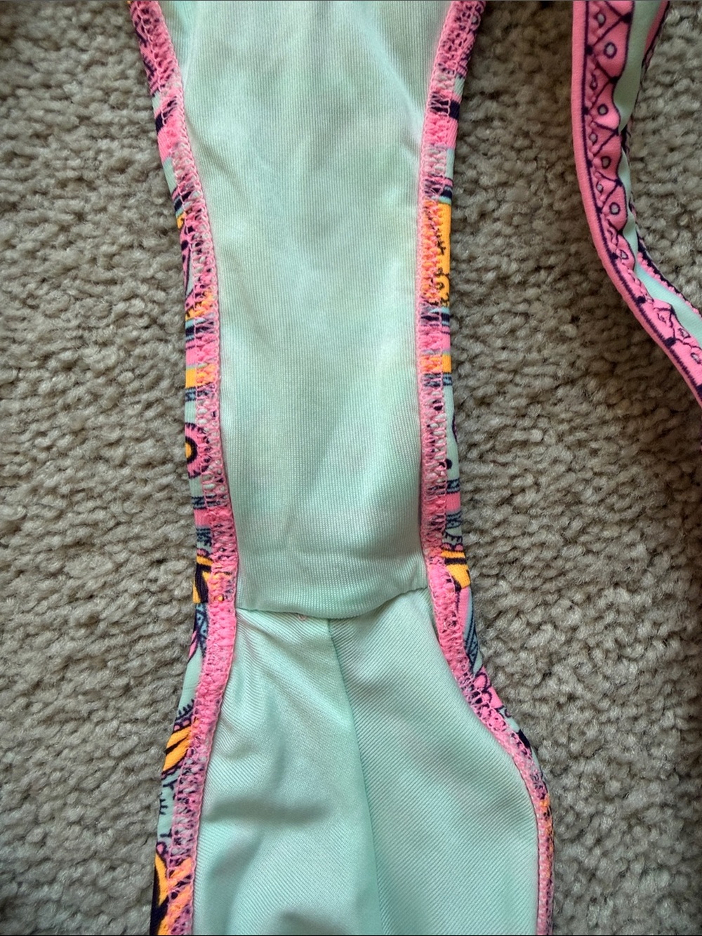Victoria's Secret Pink Purple Paisley Zip-Front Bikini Set - Picture 4 of 14